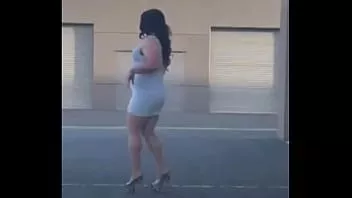 Play Walking out in pantyhose and high heels