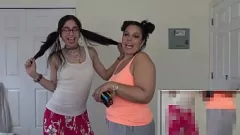 play Girls' Hilarious FlipSlide Challenge Ends in Panty-Fetish Pantsing!